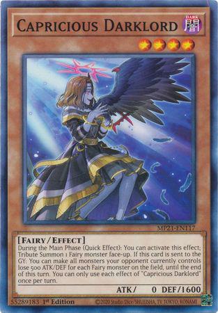Capricious Darklord - MP21-EN117 - Common - 1st Edition