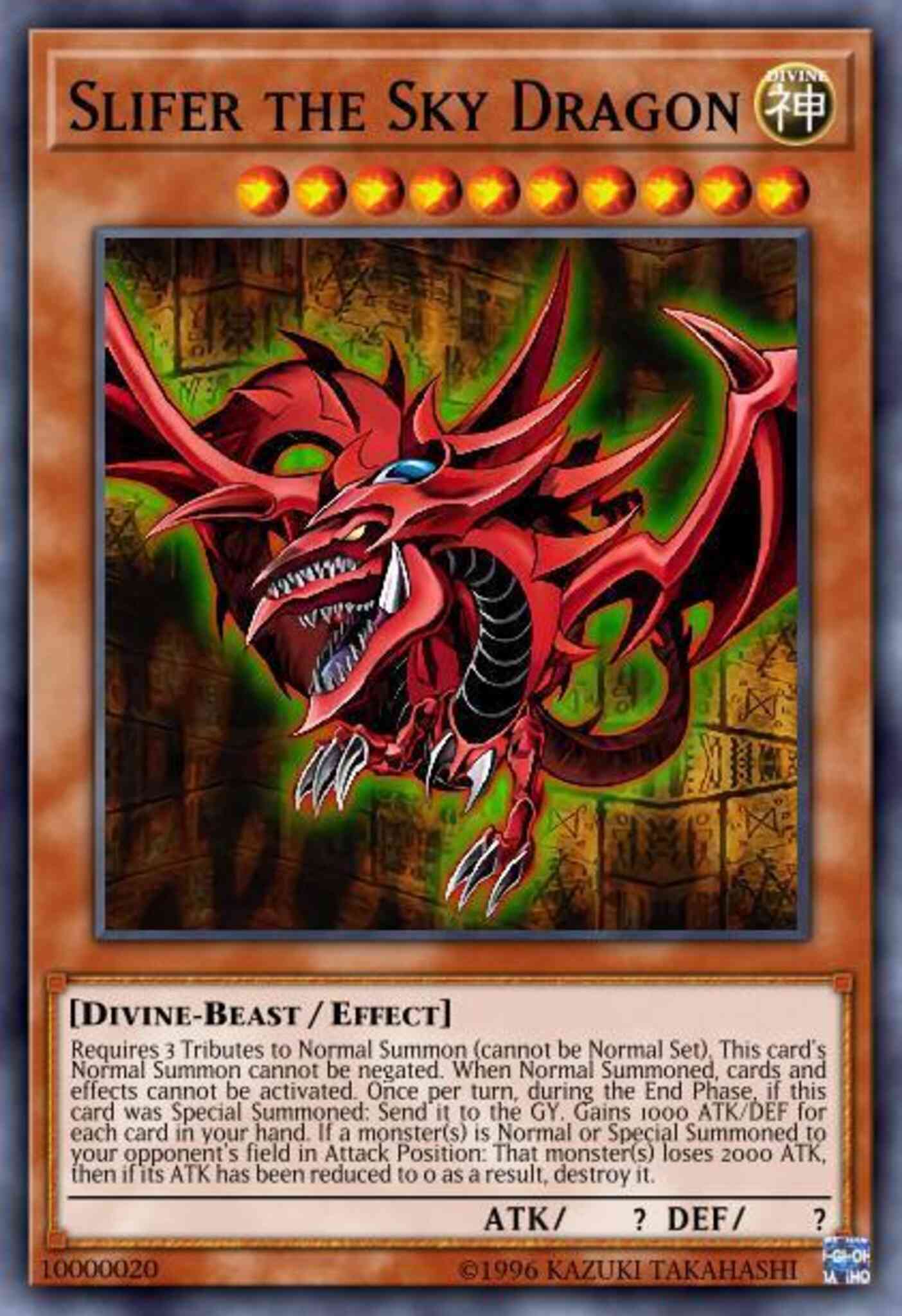 Slifer the Sky Dragon - CT13-EN001 - Secret Rare - Limited