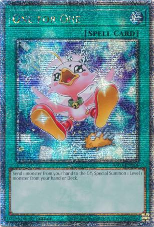 One for One - Alternate Art - RA03-EN056 - Quarter Century Secret Rare - 1st Edition
