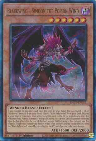 Blackwing - Simoon the Poison Wind - RA01-EN012 - Prismatic Ultimate Rare - 1st Edition