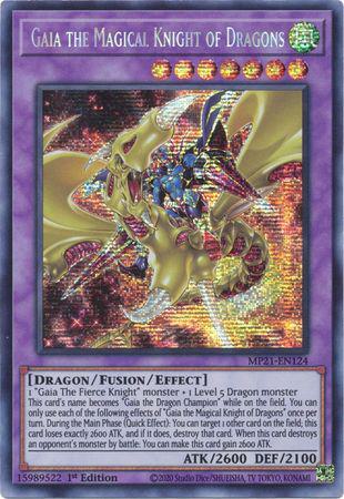 Gaia the Magical Knight of Dragons - MP21-EN124 - Prismatic Secret Rare - 1st Edition