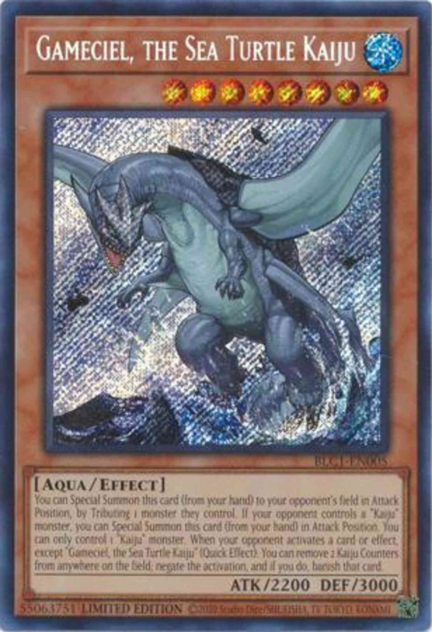 Gameciel, the Sea Turtle Kaiju - BLC1-EN005 - Secret Rare - Limited