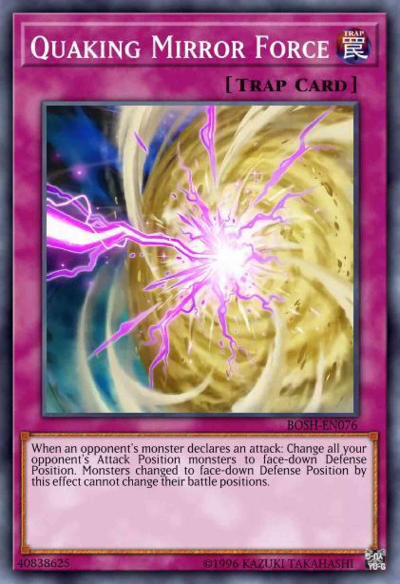 Quaking Mirror Force - BOSH-EN076 - Ultra Rare - 1st Edition