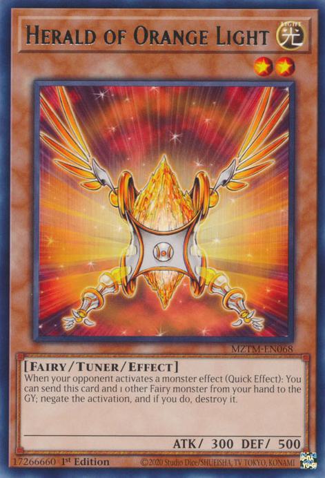 Herald of Orange Light - MZTM-EN068 - Rare - 1st Edition