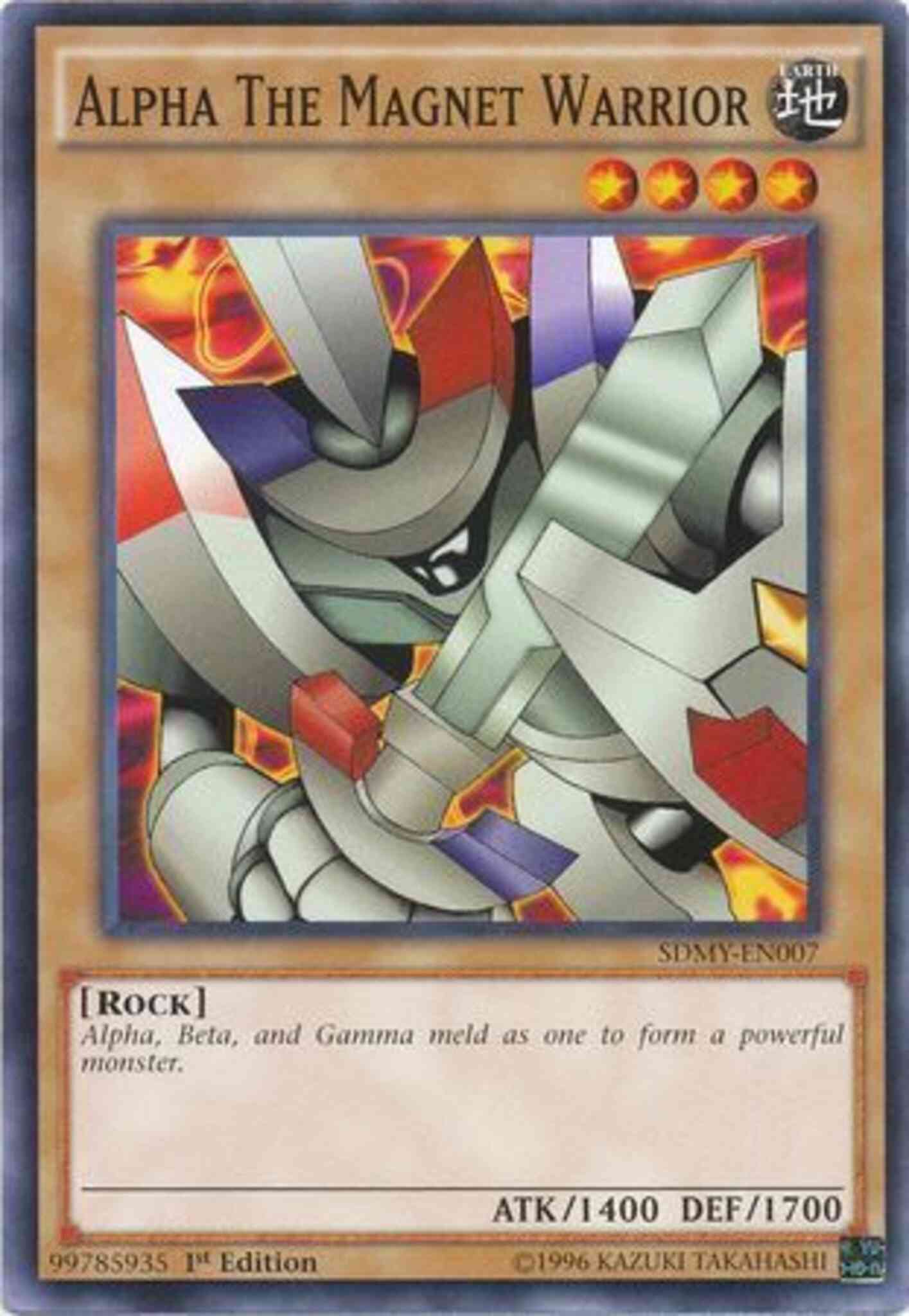 Alpha the Magnet Warrior - SDMY-EN007 - Common - 1st Edition