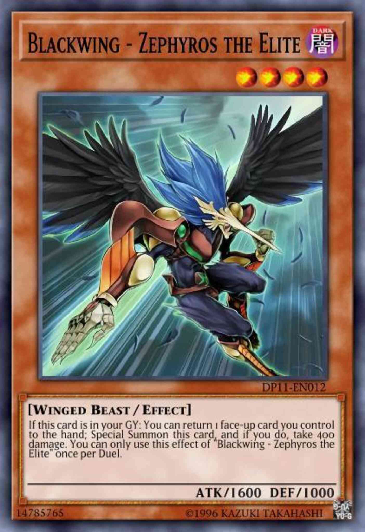 Blackwing - Zephyros the Elite - DP11-EN012 - Ultra Rare - 1st Edition