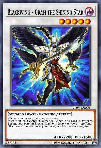 Blackwing - Gram the Shining Star - YF04-EN001 - Ultra Rare - Limited