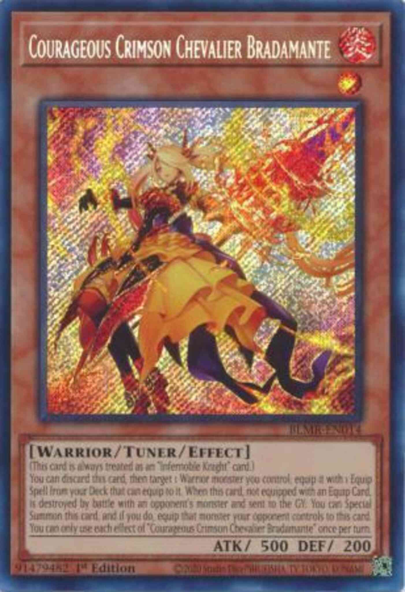 Courageous Crimson Chevalier Bradamante - BLMR-EN014 - Secret Rare - 1st Edition