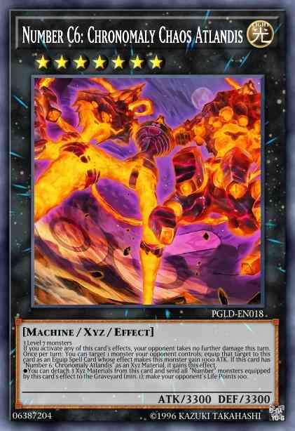 Number C6: Chronomaly Chaos Atlandis - PGLD-EN018 - Gold Secret Rare - Unlimited