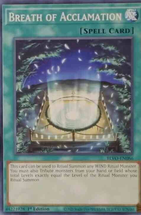Breath of Acclamation - BLVO-EN086 - Common - 1st Edition