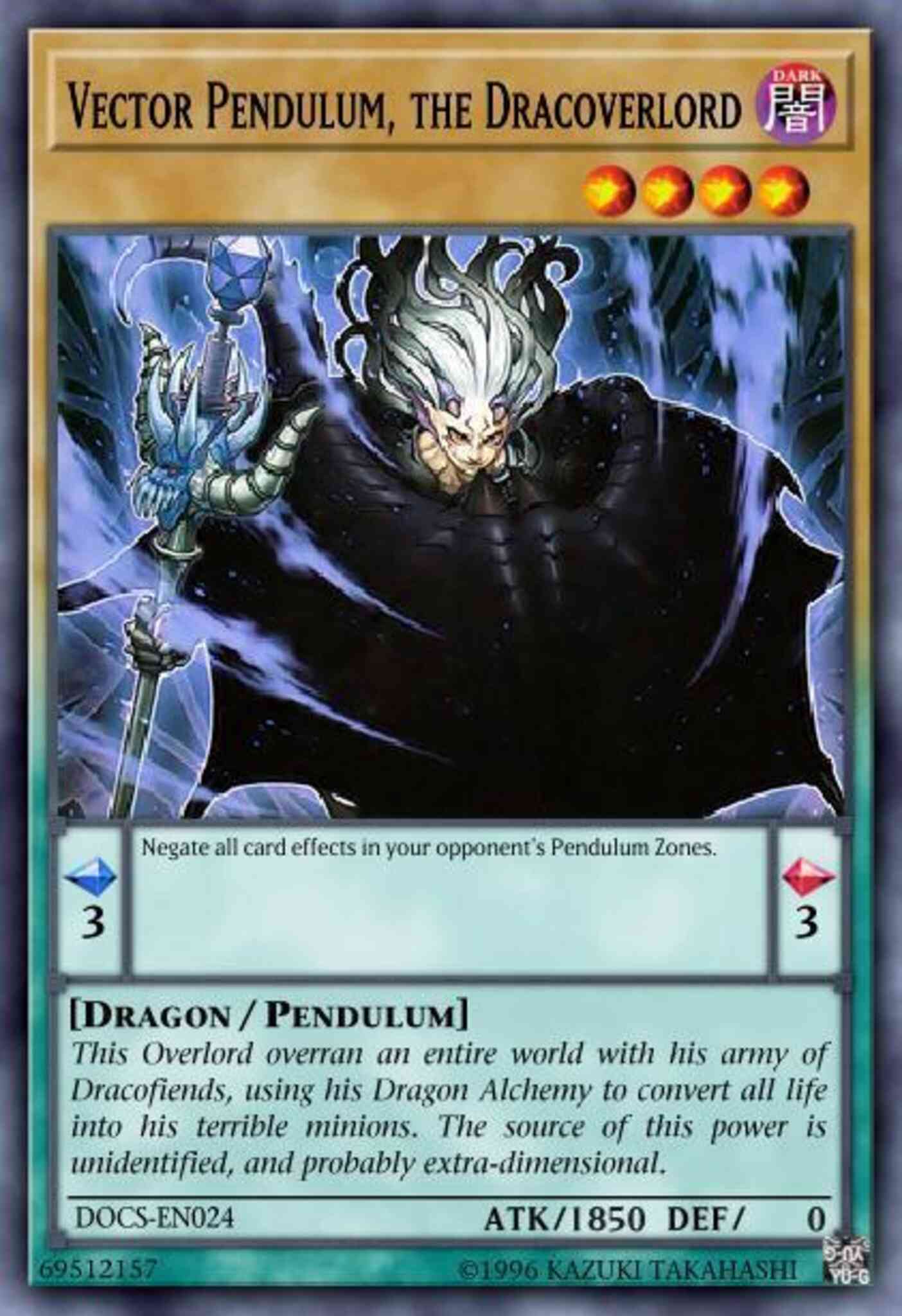 Vector Pendulum, the Dracoverlord - DOCS-EN024 - Super Rare - Unlimited