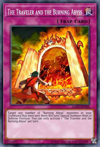 The Traveler and the Burning Abyss - DUEA-EN086 - Super Rare - 1st Edition