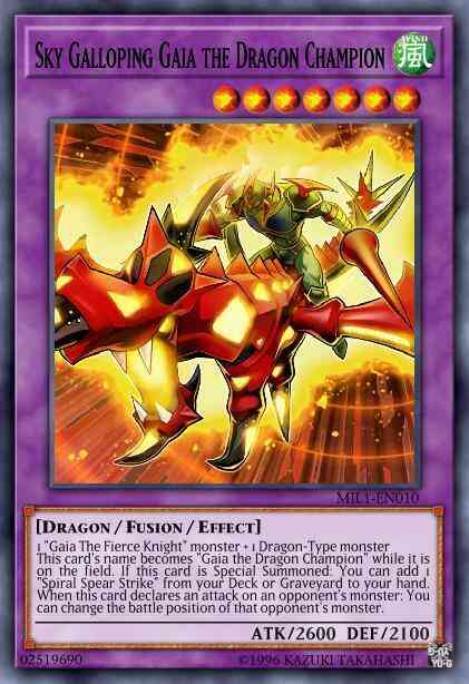 Sky Galloping Gaia the Dragon Champion - MIL1-EN010 - Super Rare - 1st Edition
