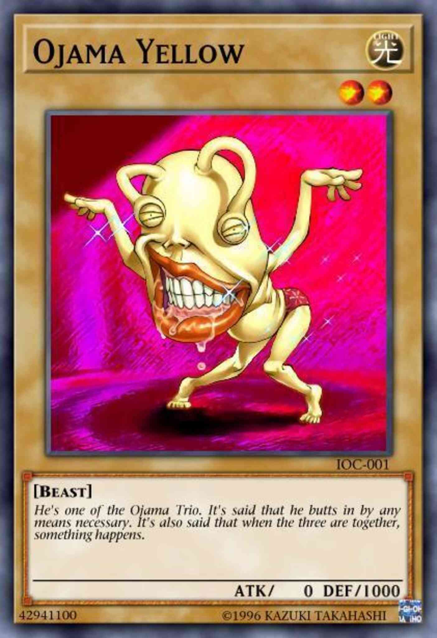 Ojama Yellow - DP2-EN003 - Common - 1st Edition