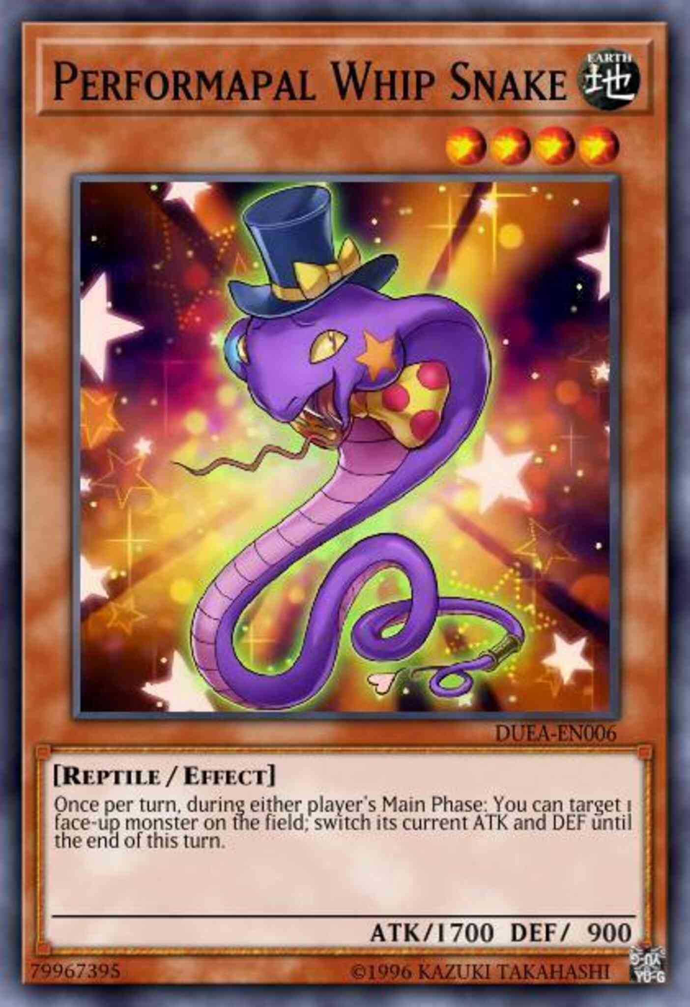 Performapal Whip Snake - DUEA-EN006 - Rare - Unlimited