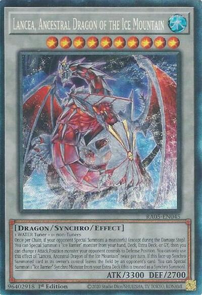 Lancea, Ancestral Dragon of the Ice Mountain - RA05-EN045 - Collector's Rare - 1st Edition