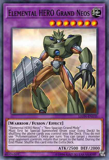 Elemental HERO Grand Neos - STON-EN035 - Ultra Rare - Unlimited