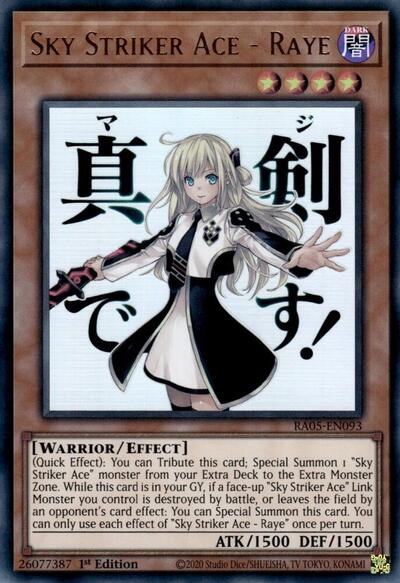 Sky Striker Ace - Raye - Stamp - RA05-EN093 - Ultra Rare - 1st Edition