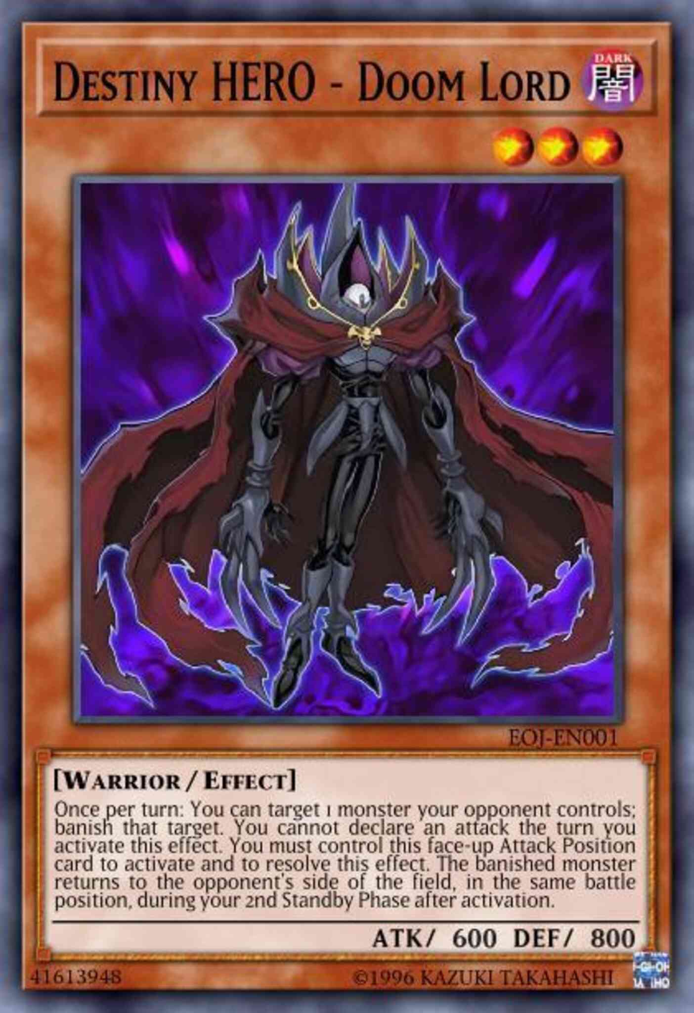Destiny HERO - Doom Lord - EOJ-EN001 - Common - 1st Edition