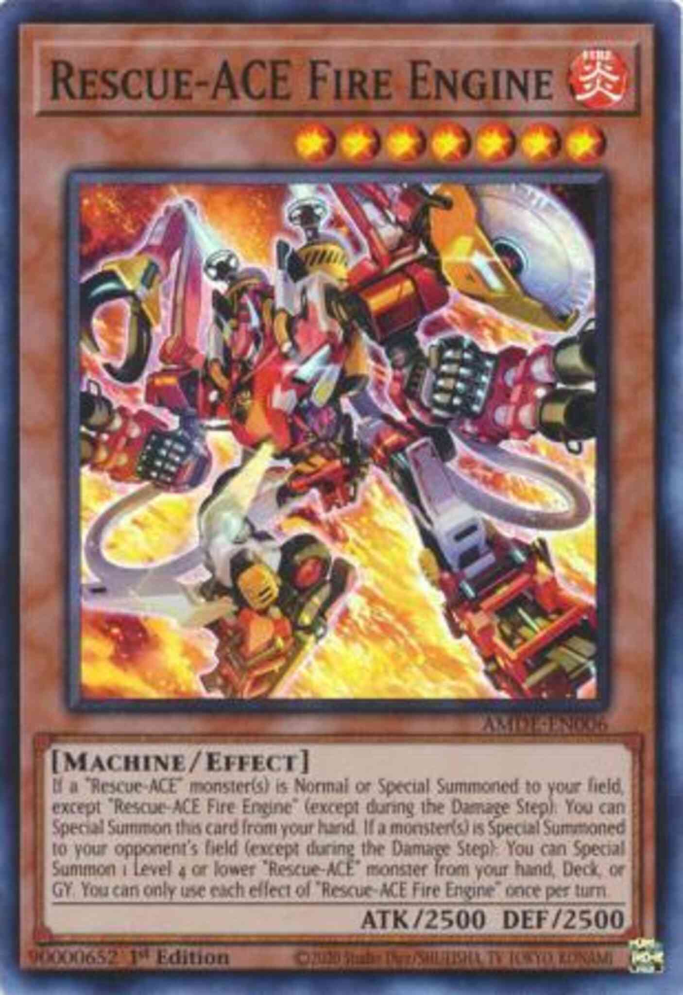 Rescue-ACE Fire Engine - AMDE-EN006 - Super Rare - 1st Edition