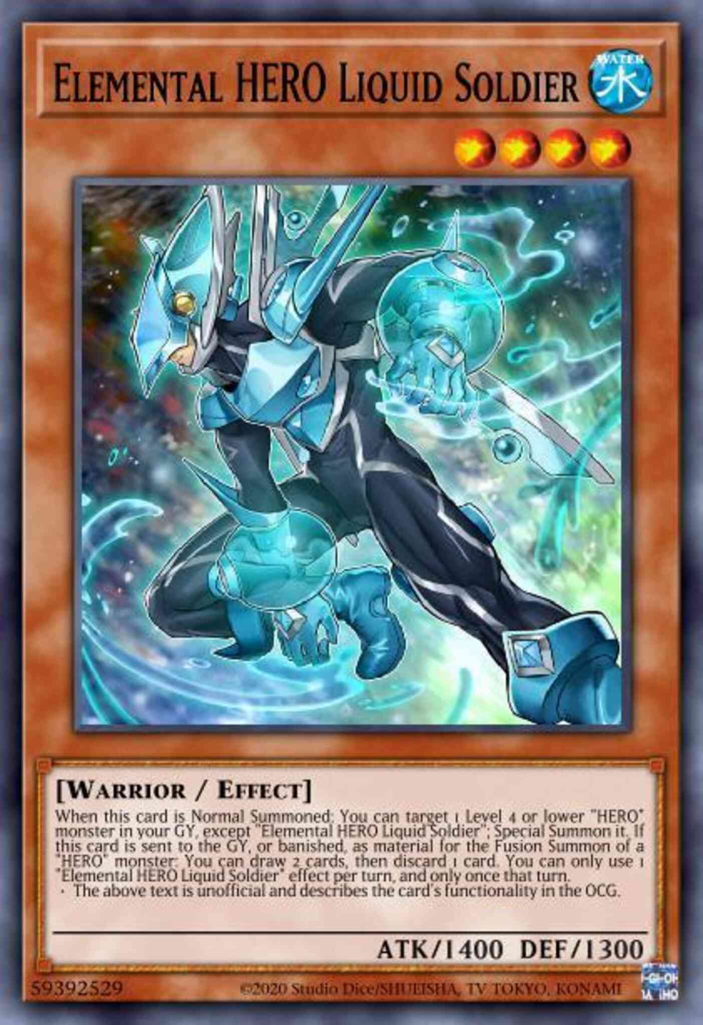 Elemental HERO Liquid Soldier - LED6-EN013 - Ultra Rare - Unlimited