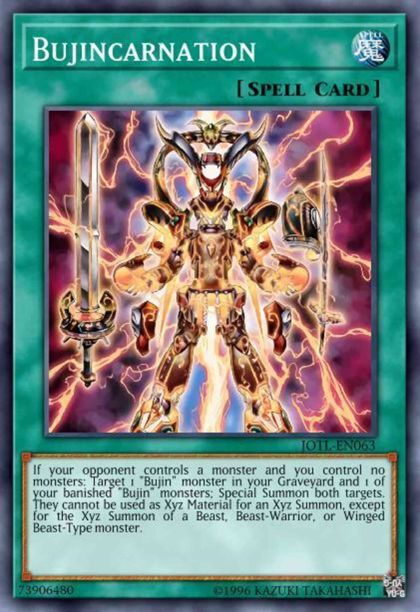 Bujincarnation - JOTL-EN063 - Rare - Unlimited
