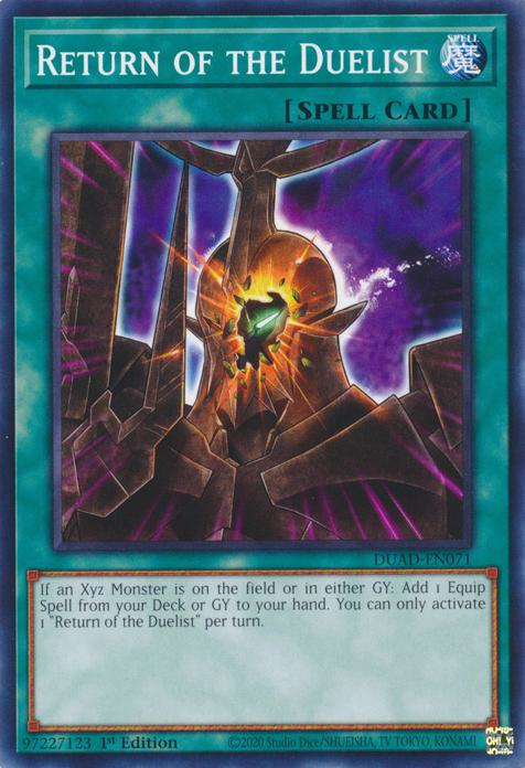 Return of the Duelist - DUAD-EN071 - Common - 1st Edition