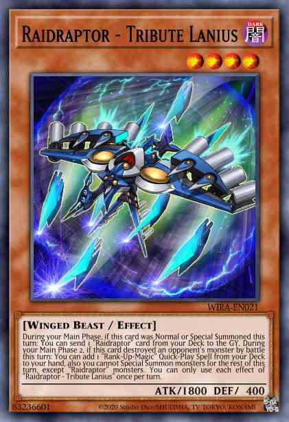Raidraptor - Tribute Lanius - WIRA-EN021 - Ultra Rare - 1st Edition