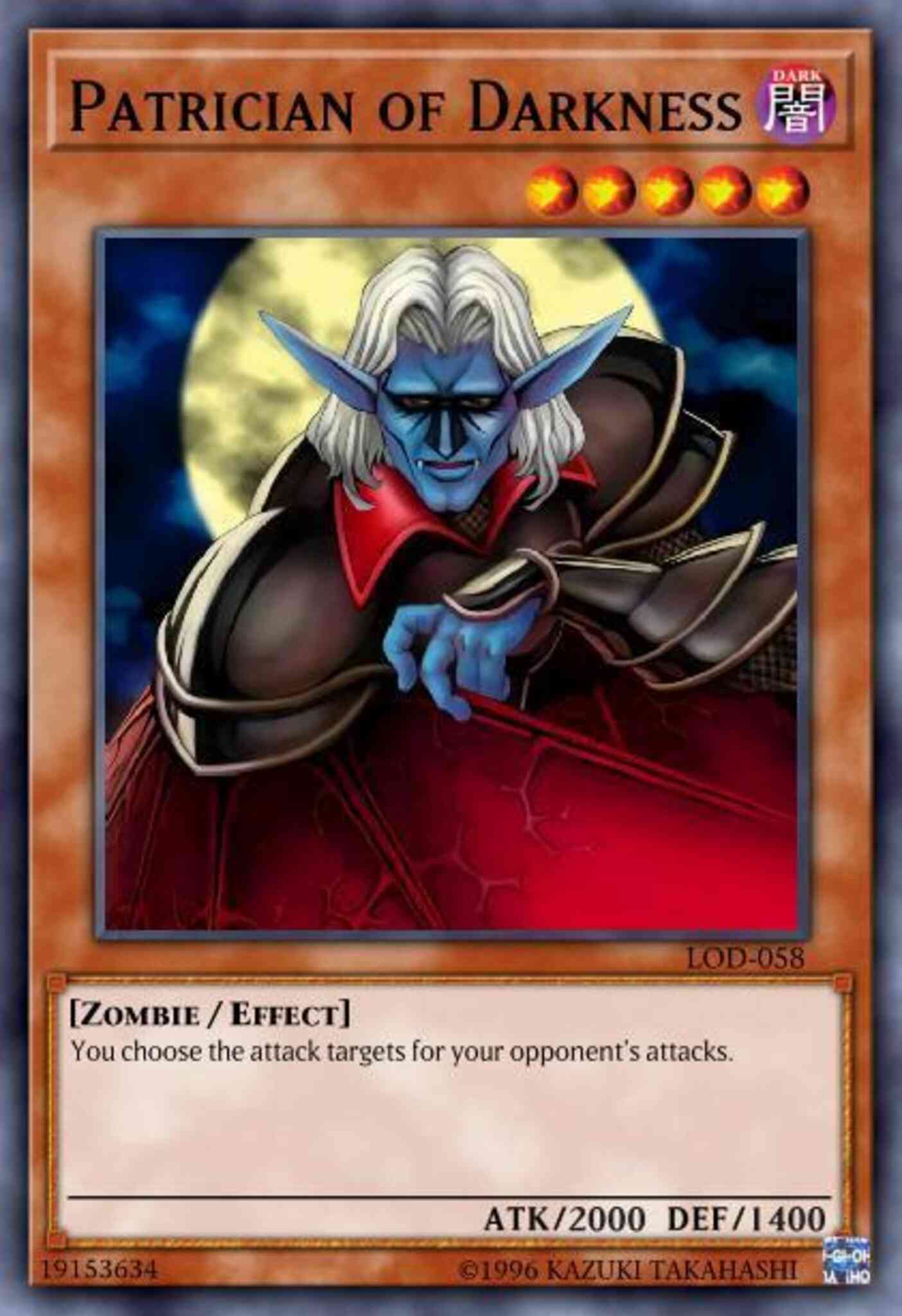 Patrician of Darkness - SBTK-EN013 - Common - 1st Edition