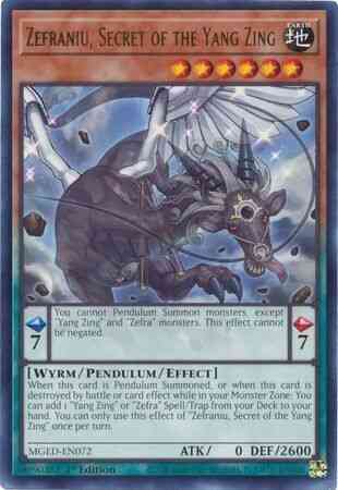 Zefraniu, Secret of the Yang Zing - MGED-EN072 - Rare - 1st Edition