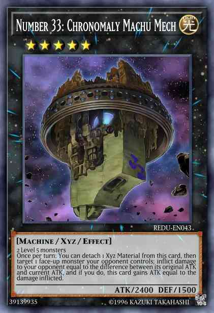 Number 33: Chronomaly Machu Mech - REDU-EN043 - Ultimate Rare - Unlimited