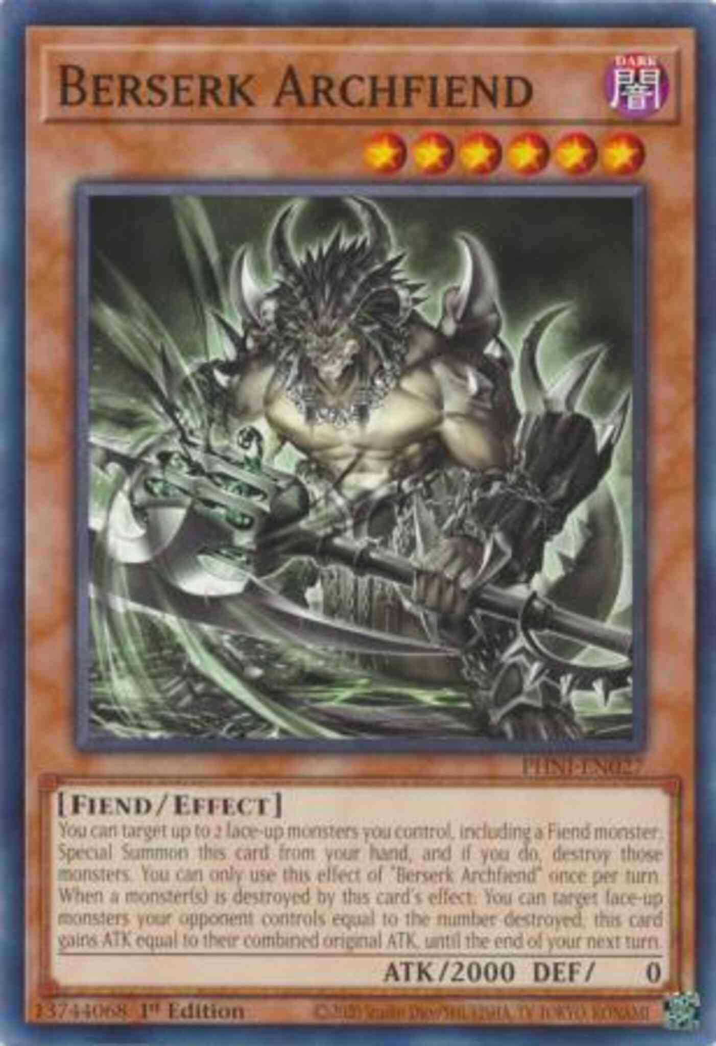 Berserk Archfiend - PHNI-EN027 - Common - 1st Edition