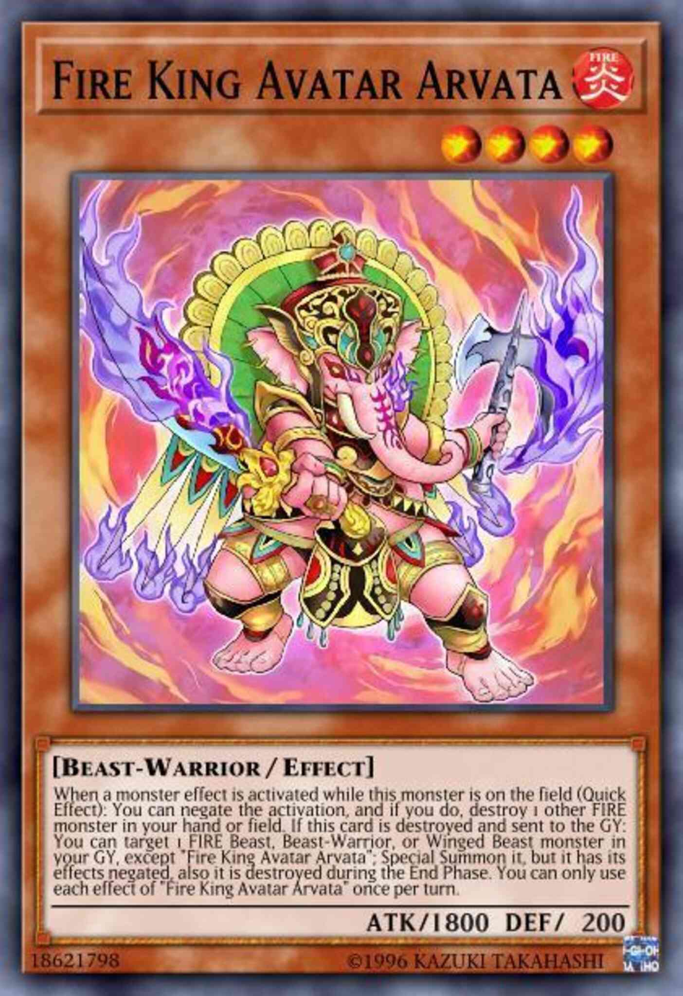Fire King Avatar Arvata - CIBR-EN029 - Rare - 1st Edition