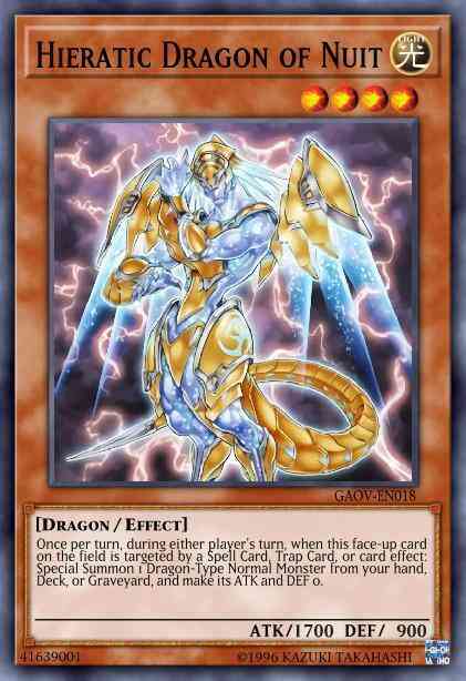 Hieratic Dragon of Nuit - GAOV-EN018 - Common - 1st Edition
