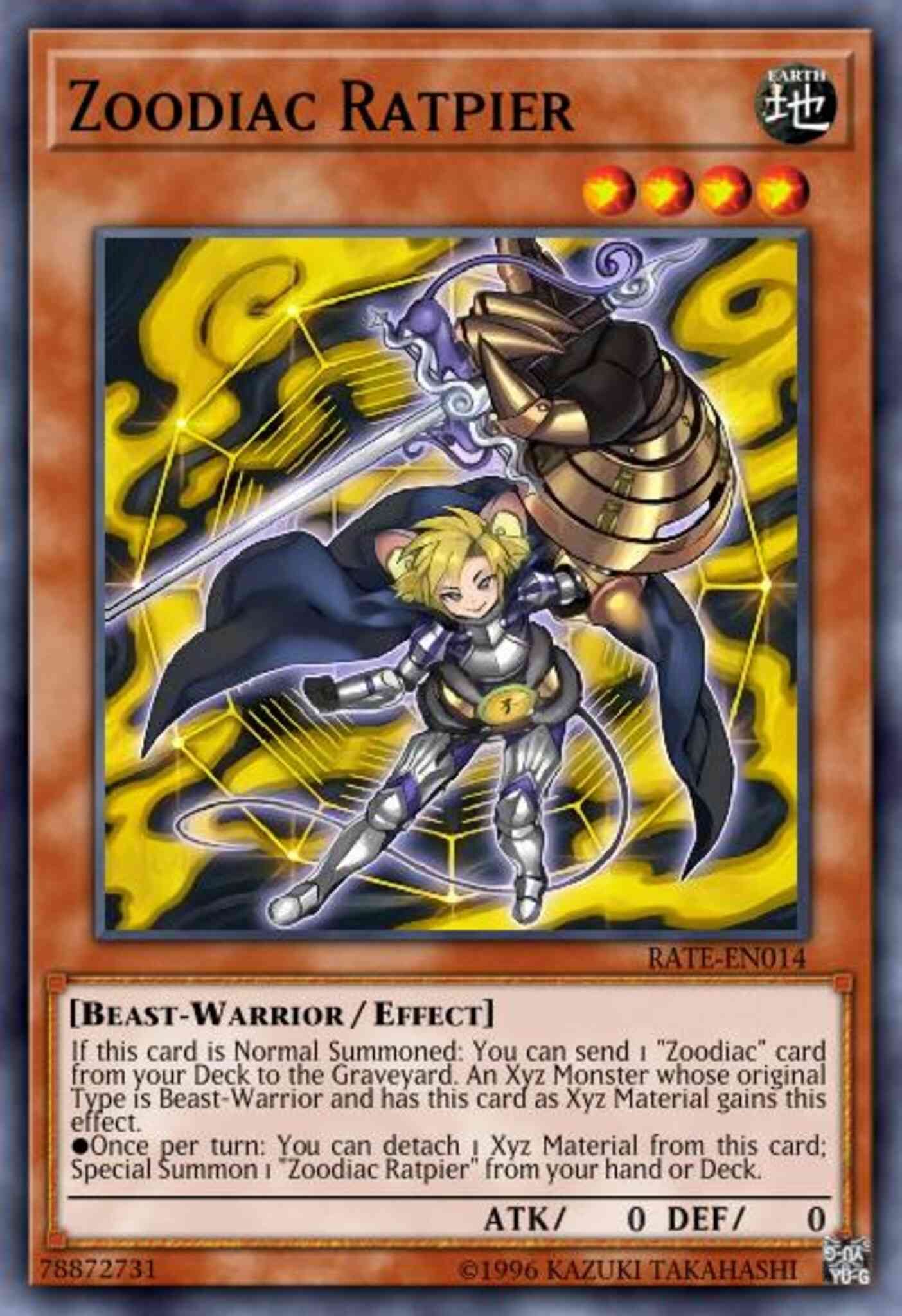 Zoodiac Ratpier - RATE-EN014 - Super Rare - 1st Edition