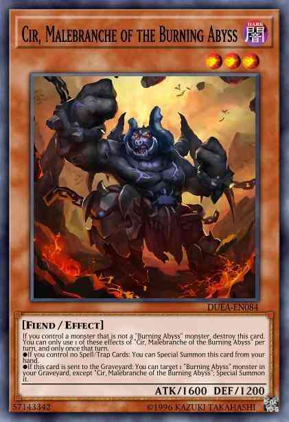 Cir, Malebranche of the Burning Abyss - PGL3-EN045 - Gold Rare - 1st Edition