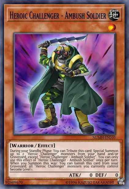Heroic Challenger - Ambush Soldier - NUMH-EN010 - Secret Rare - Unlimited