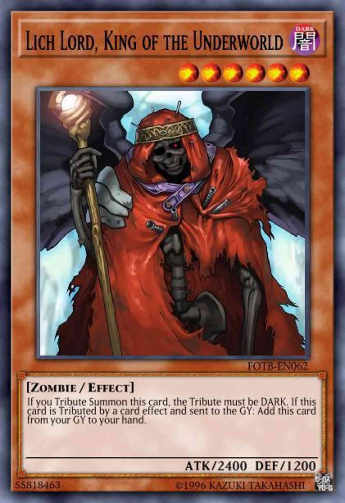Lich Lord, King of the Underworld - GLD4-EN019 - Common - Limited