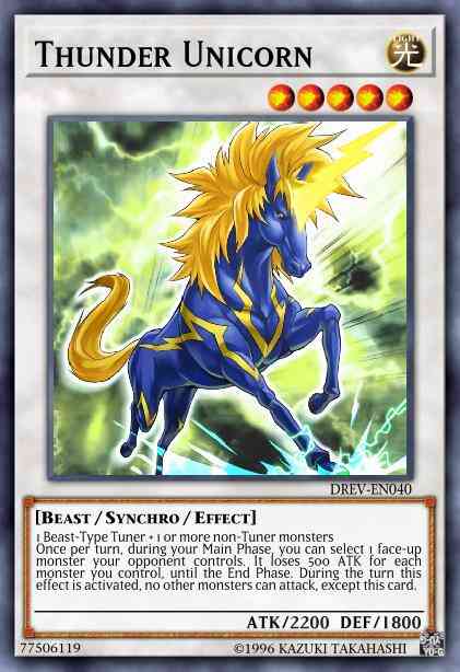 Thunder Unicorn - DREV-EN040 - Ultra Rare - 1st Edition