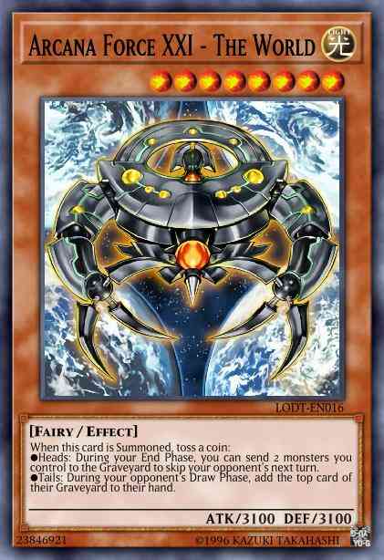 Arcana Force XXI - The World - LODT-EN016 - Ultra Rare - 1st Edition