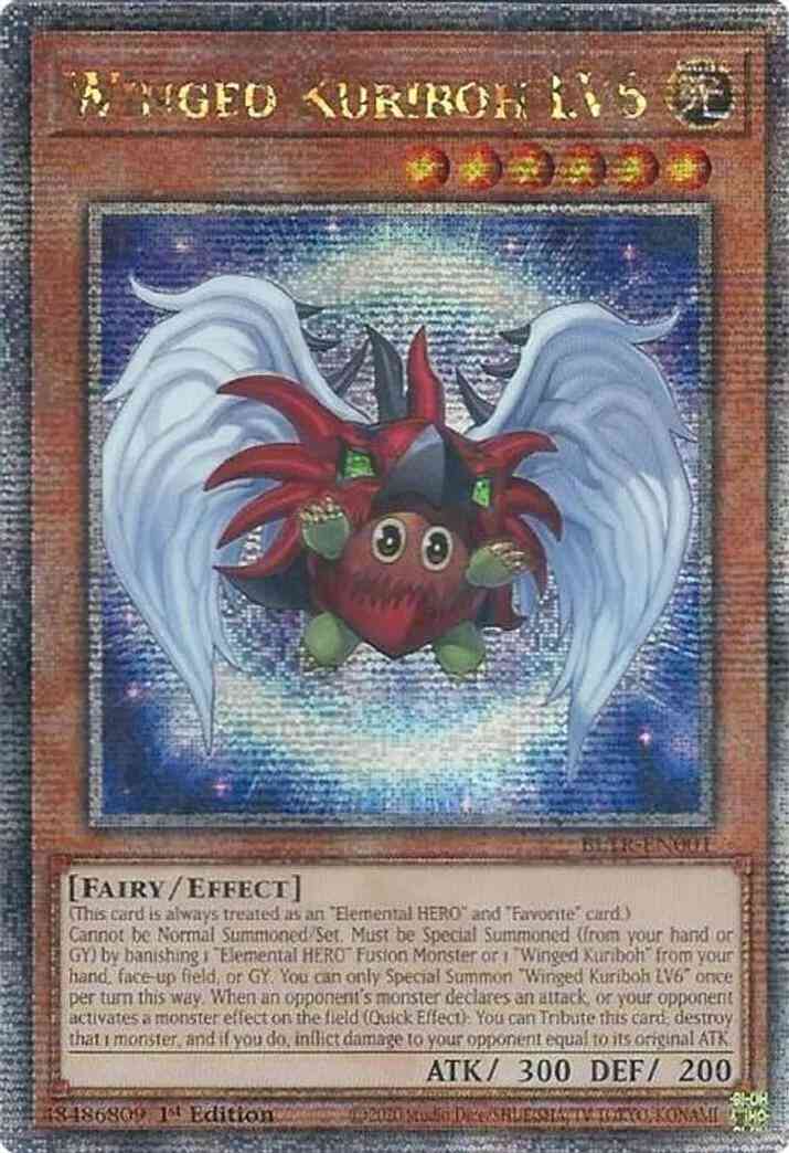 Winged Kuriboh LV6 - BLTR-EN001 - Quarter Century Secret Rare - 1st Edition
