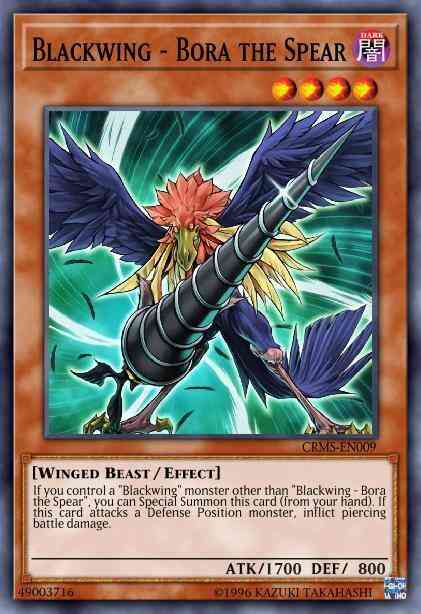 Blackwing - Bora the Spear - CRMS-EN009 - Common - 1st Edition