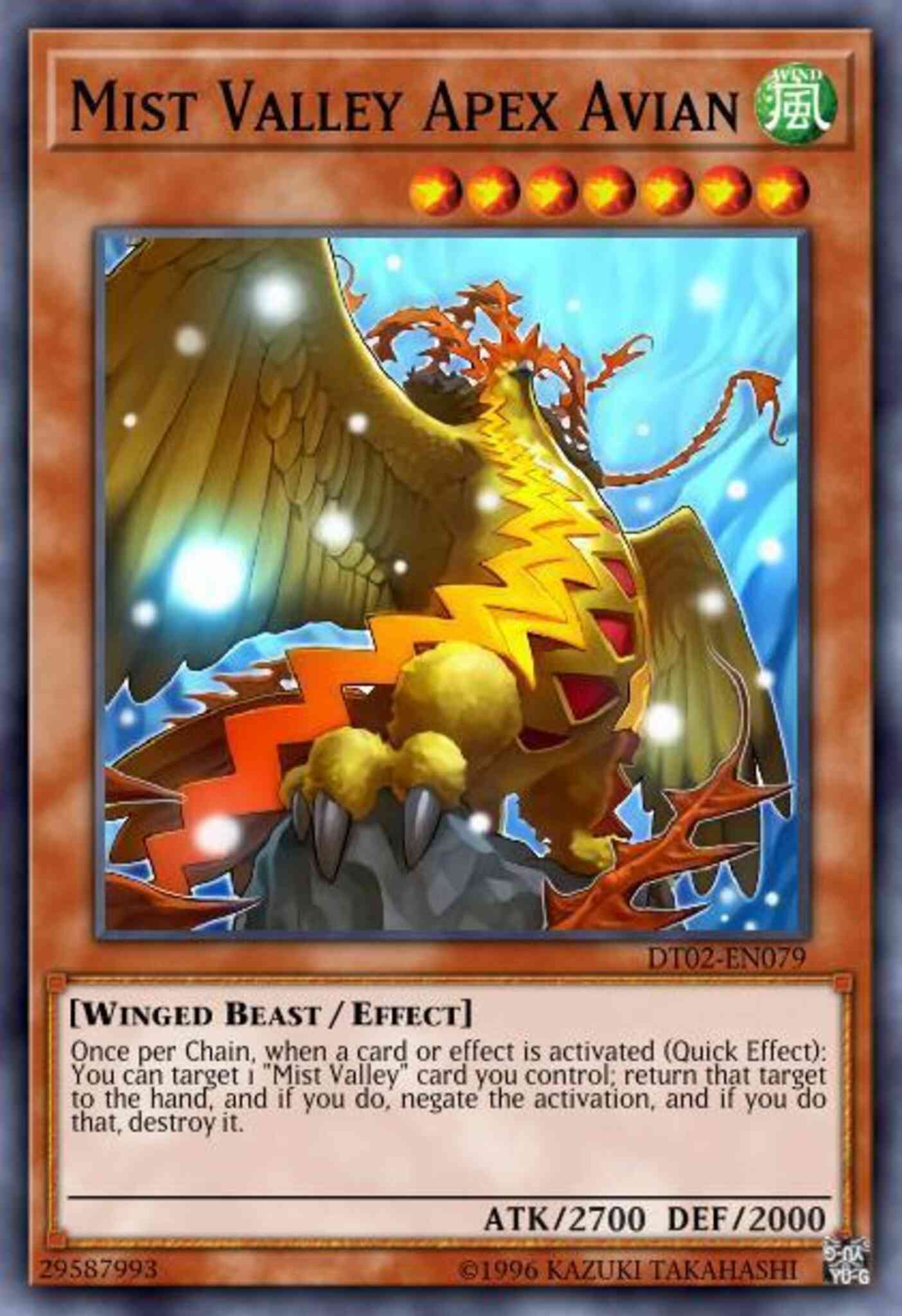 Mist Valley Apex Avian - HA02-EN049 - Secret Rare - 1st Edition