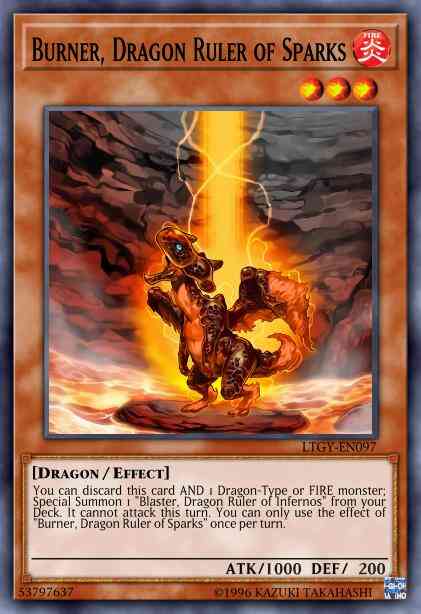 Burner, Dragon Ruler of Sparks - LTGY-EN097 - Common - 1st Edition