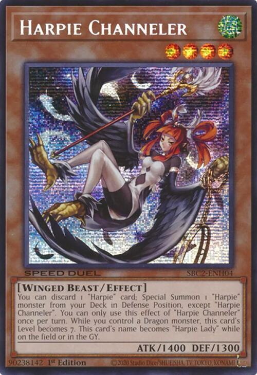 Harpie Channeler - SBC2-ENH04 - Prismatic Secret Rare - 1st Edition