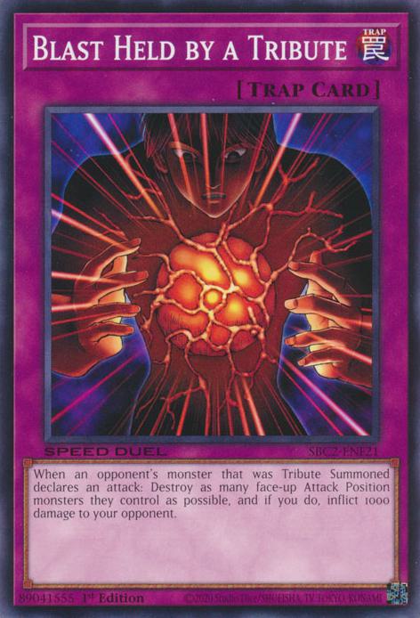 Blast Held by a Tribute - SBC2-ENF21 - Common - 1st Edition
