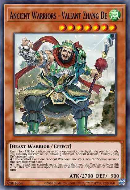 Ancient Warriors - Valiant Zhang De - IGAS-EN013 - Rare - Unlimited