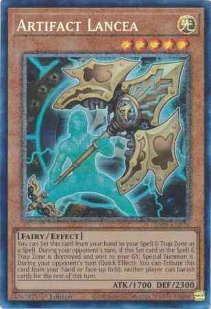 Artifact Lancea - RA01-EN006 - Prismatic Collector's Rare - 1st Edition