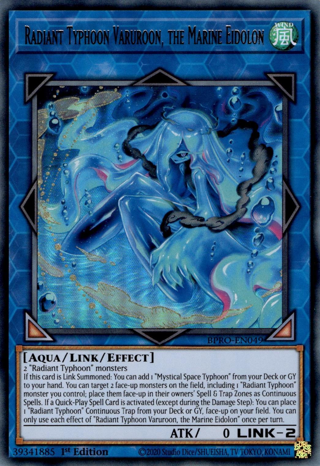 Radiant Typhoon Varuroon, the Marine Eidolon - BPRO-EN049 - Ultra Rare - 1st Edition