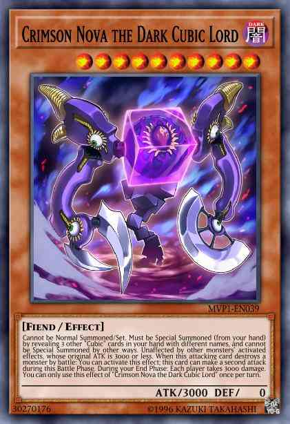 Crimson Nova the Dark Cubic Lord - MVP1-ENG39 - Gold Rare - Unlimited